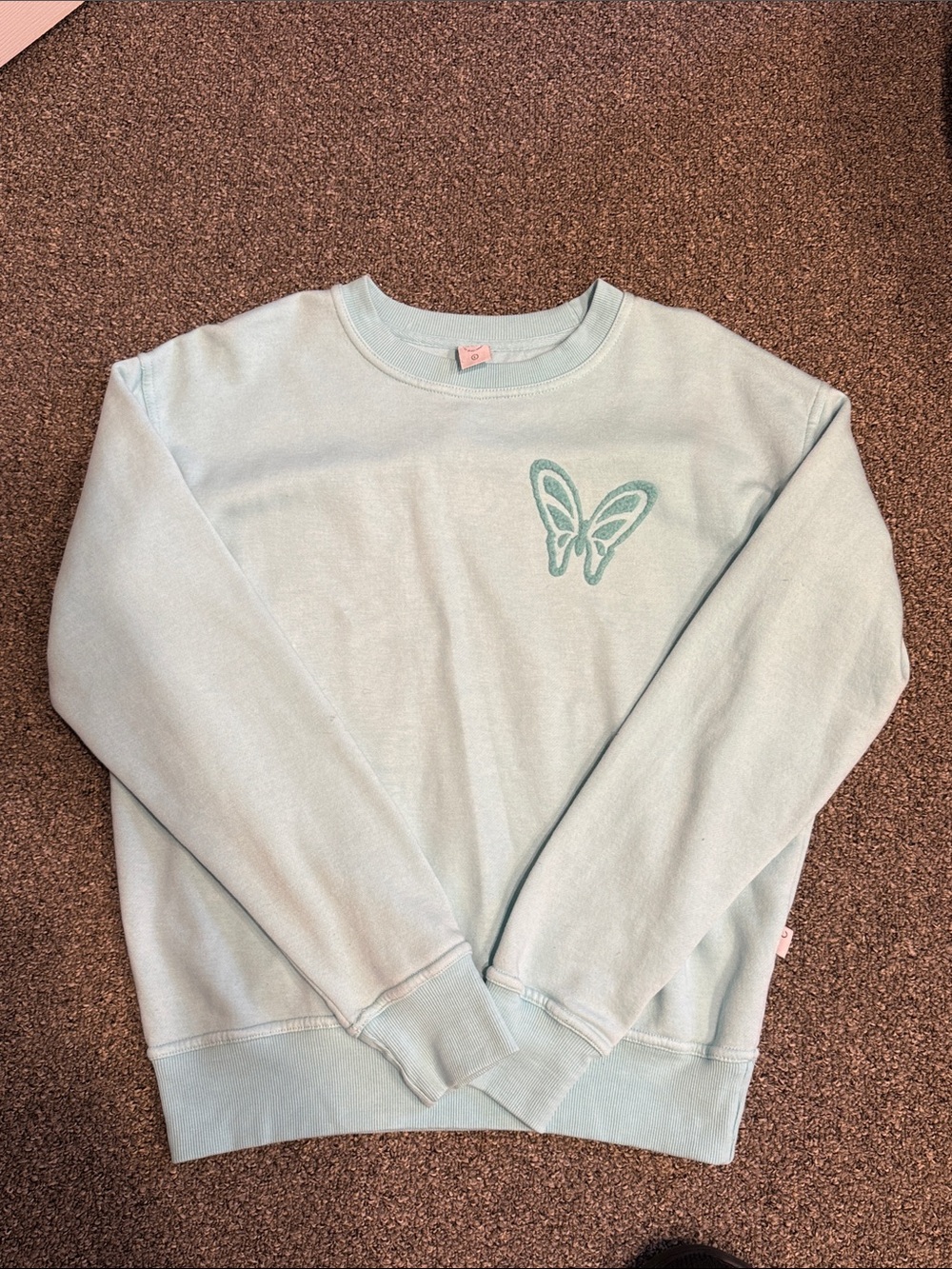 DOLLYWOOD Vibes Light Blue Graphic Sweatshirt - Picture 2 of 2